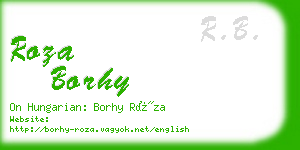 roza borhy business card